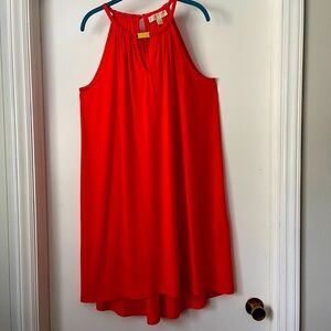 Vibrant Red Sleeveless Dress